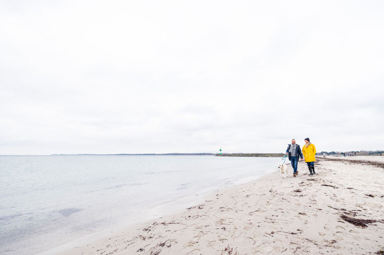Mit dem Hund am Travemünder Kurstrand
