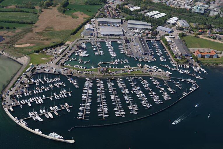 Luftaufnahme ancora Marina Neustadt in Holstein